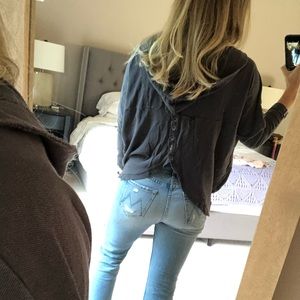 Billabong oversized zip sweatshirt